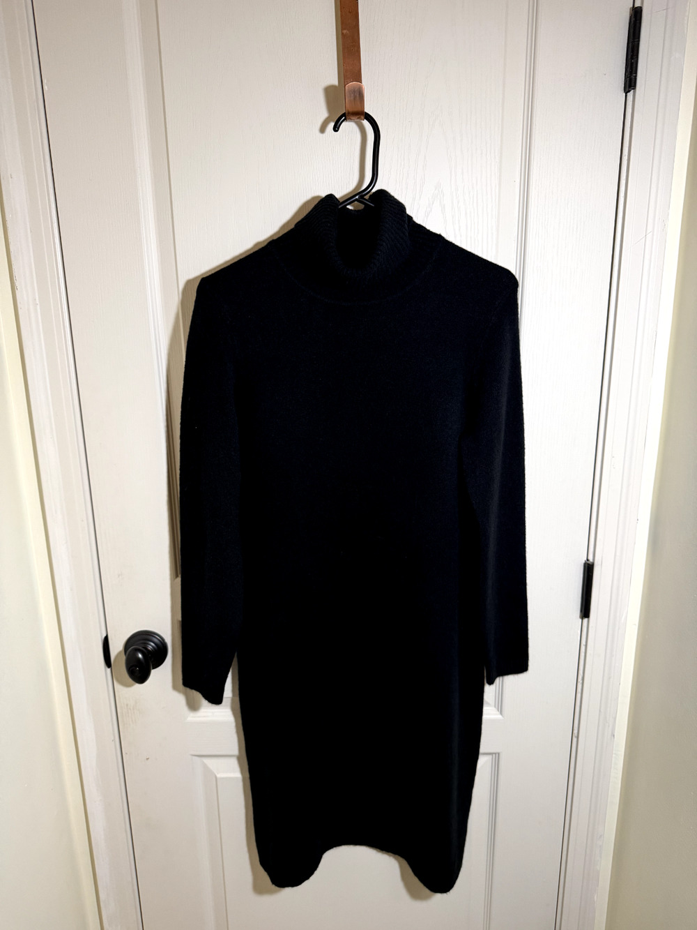 J. Crew Women’s Black Wool Blend Turtleneck Sweater Dress S NWT Neutral Classic